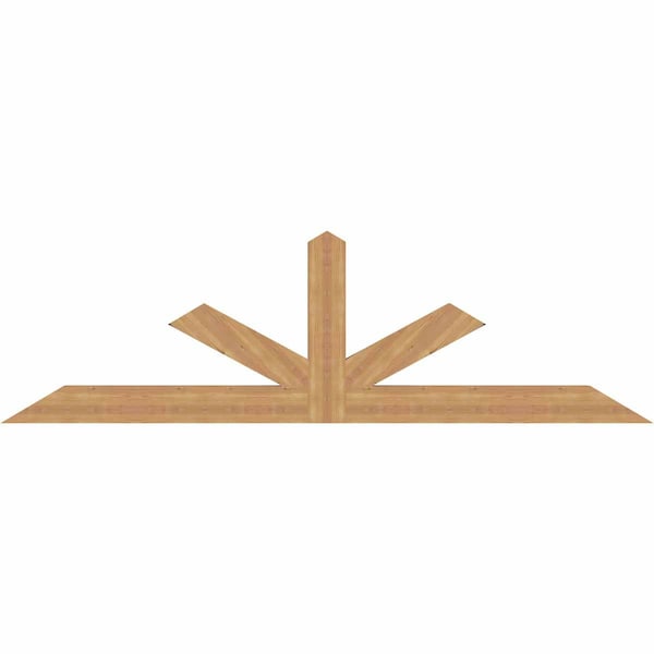 Ekena Millwork Saratoga Smooth Timber Gable Bracket, Western Red Cedar, 96"W x 28"H x 3 1/2"D x 5 1/2"F, 7/12 Pitch GBW096X28X0406SAR00SWR - main